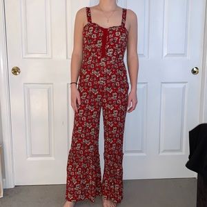 AMERICAN EAGLE Floral Wide Leg Jumpsuit